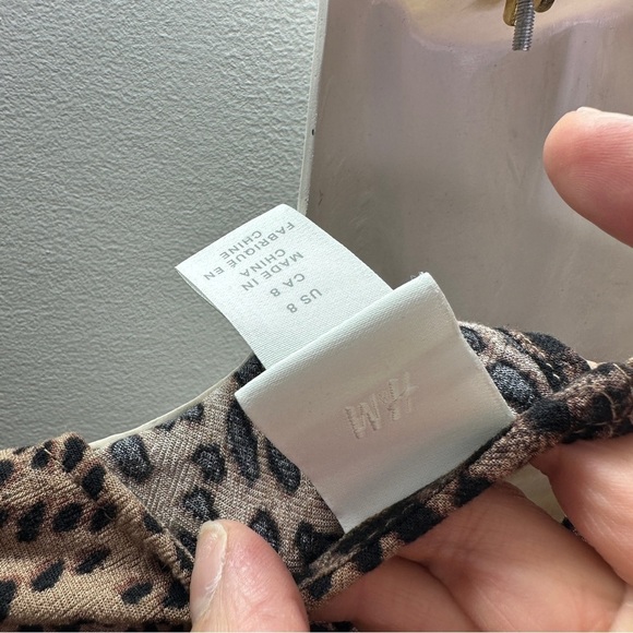 H&M Animal Print Long Sleeve Dress sz 8 - Picture 12 of 12